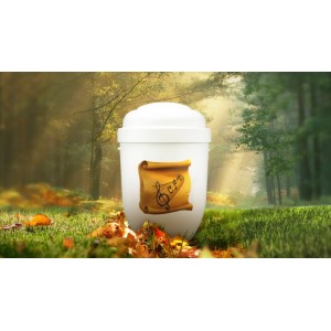 Biodegradable Cremation Ashes Funeral Urn / Casket - MUSICAL NOTES